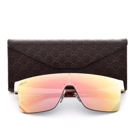 gucci oversized rimless shield sunglasses|oversized gucci sunglasses for men.